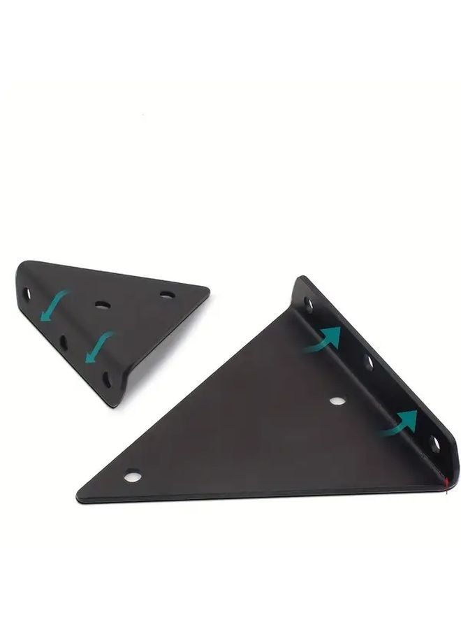 White Wall Mounted Storage Rack Invisible Triangular Plant Bracket 100x90mm Screw Free - Image 5