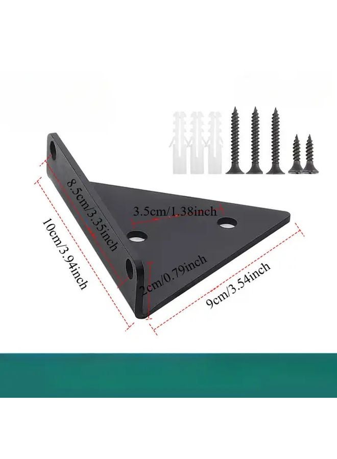 White Wall Mounted Storage Rack Invisible Triangular Plant Bracket 100x90mm Screw Free - Image 3