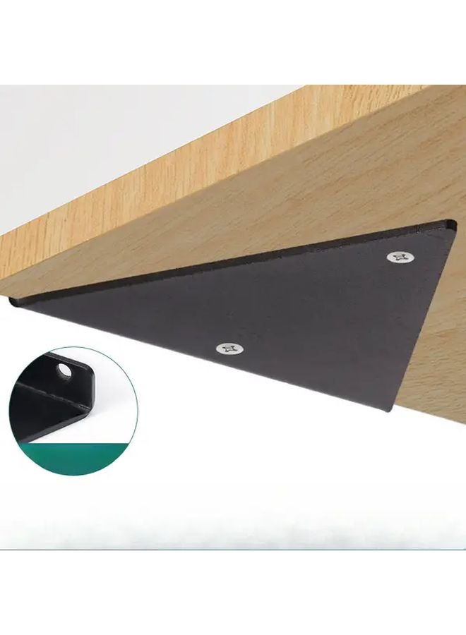 White Wall Mounted Storage Rack Invisible Triangular Plant Bracket 100x90mm Screw Free - Image 4