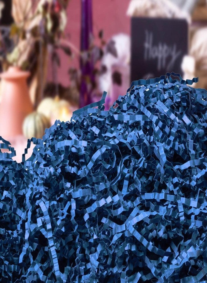 NEWMIAO 1 LB Dark Blue Crinkle Cut Paper Shred Filler for Gift Baskets Stuffing, Shredded Crinkle Paper for Gift Box Bag Basket Filler Decoration Christmas Wedding Birthday Bridesmaid Gift Wrapping - Image 2