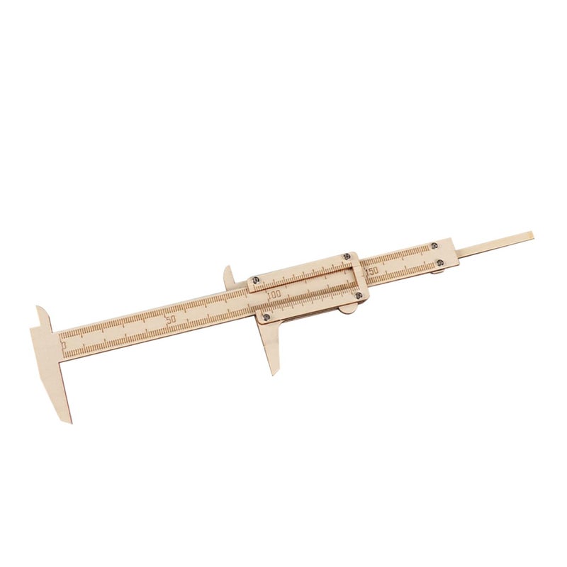 Wooden Vernier Caliper 6 Inch Woodworking Ruler Precision Measuring Tool - Image 1