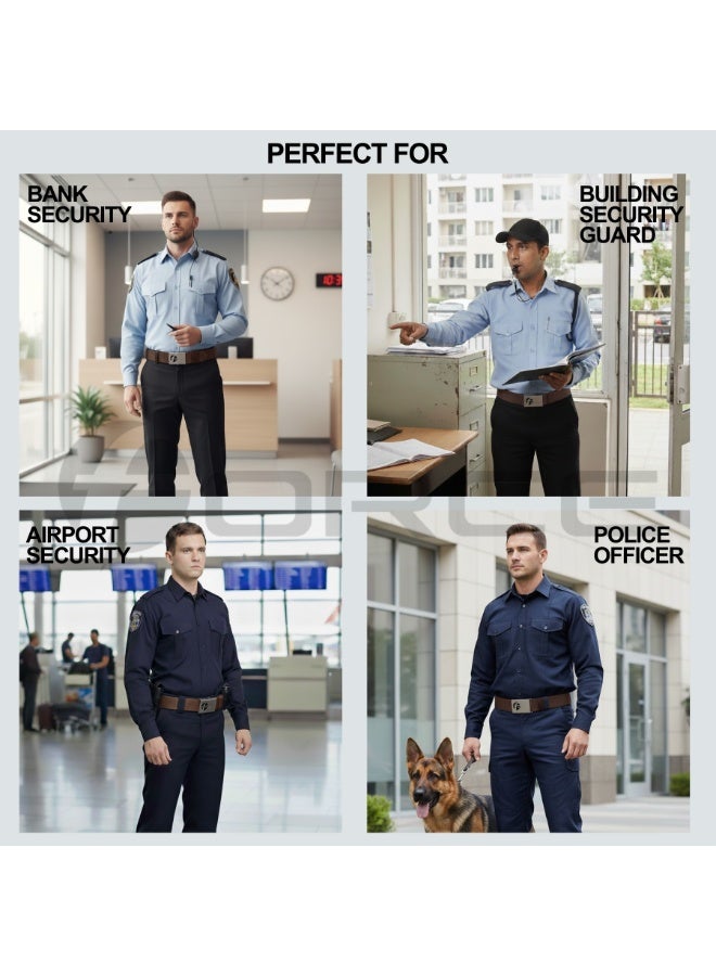 Force Security Belt for Men & Women – Heavy-Duty Nylon Web Belt with Roller-Lock Metal Buckle – Adjustable Tactical Belt for Security Guards, Police Officers, Airport Staff, Travel, Hiking & Golf - Image 2