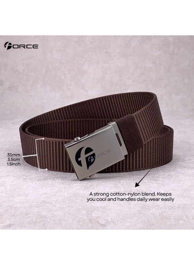 Force Security Belt for Men & Women – Heavy-Duty Nylon Web Belt with Roller-Lock Metal Buckle – Adjustable Tactical Belt for Security Guards, Police Officers, Airport Staff, Travel, Hiking & Golf - Image 3