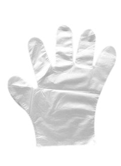 Generic Transparent Disposable Nylon Gloves — Large Size — Pack of 100 Pieces — clear Color.  - Image 1