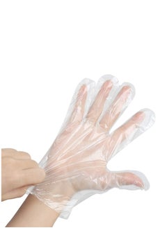 Generic Transparent Disposable Nylon Gloves — Large Size — Pack of 100 Pieces — clear Color.  - Image 2