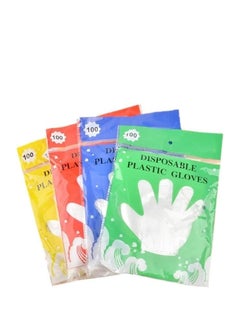 Generic Transparent Disposable Nylon Gloves — Large Size — Pack of 100 Pieces — clear Color.  - Image 3