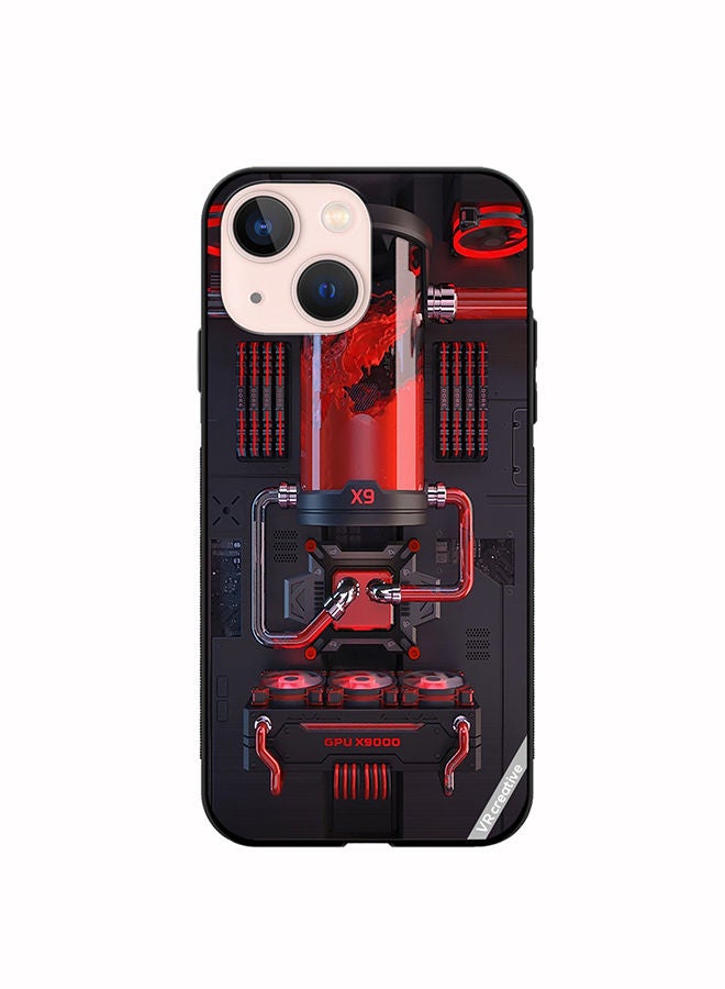 VR CREATIVE Protective Case Cover For Apple iPhone 13 mini Red X9 Design Multicolour - Image 1