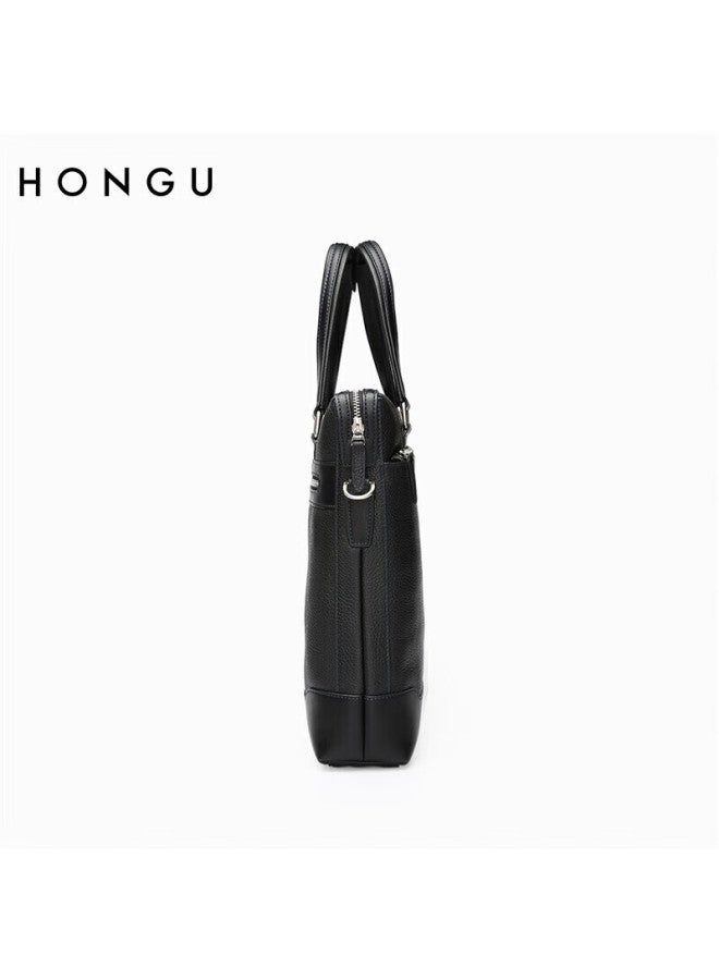 Hongu Men's Vertical Handbag, Top-grain Leather Bag, Shoulder Crossbody Bag, Business Bag, New Year And Birthday Gift - Image 4