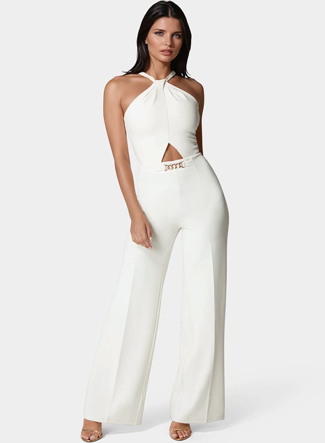 bebe Halter Palazzo Leg Jumpsuit  - Image 2
