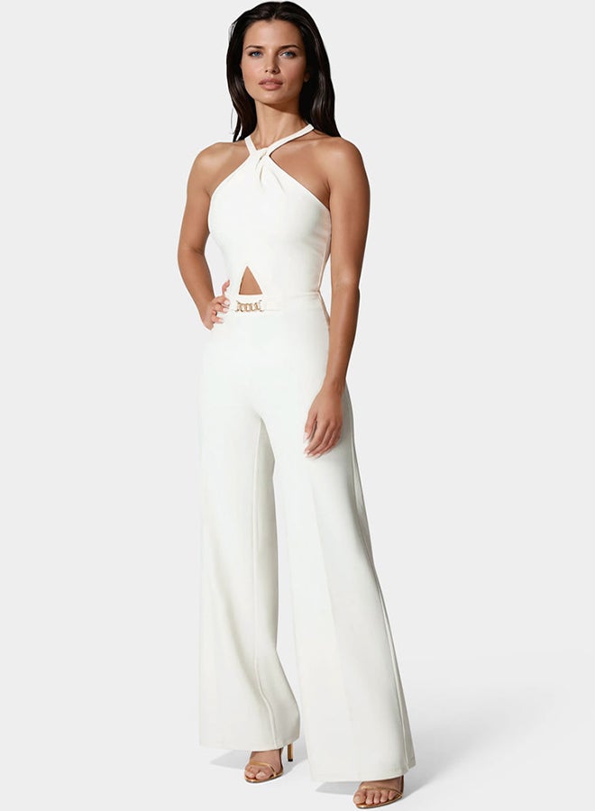 bebe Halter Palazzo Leg Jumpsuit  - Image 3