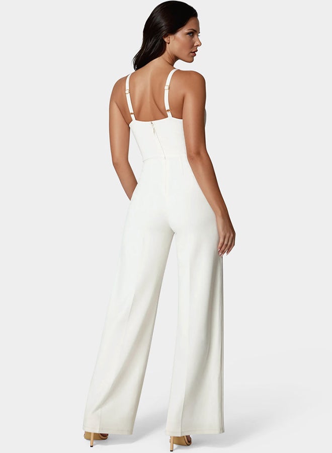 bebe Halter Palazzo Leg Jumpsuit  - Image 4