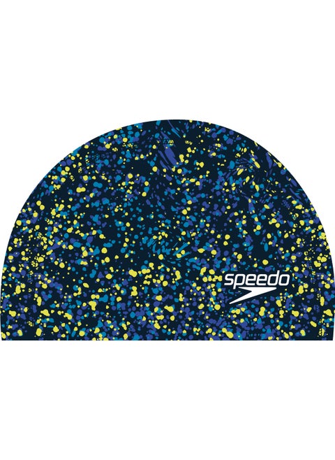 Kids' Printed Pace Swimming Cap Blue