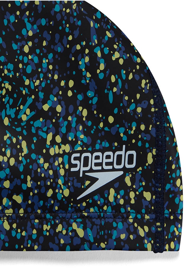 speedo Kids' Printed Pace Swimming Cap Blue  - Image 4