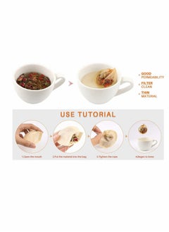 Excefore Tea Bags, 300PCS Disposable Empty Tea Bags Tea Infuser Drawstring Teabags Natural Material Tea Bags for Loose Leaf Herbs Teas  - Image 2