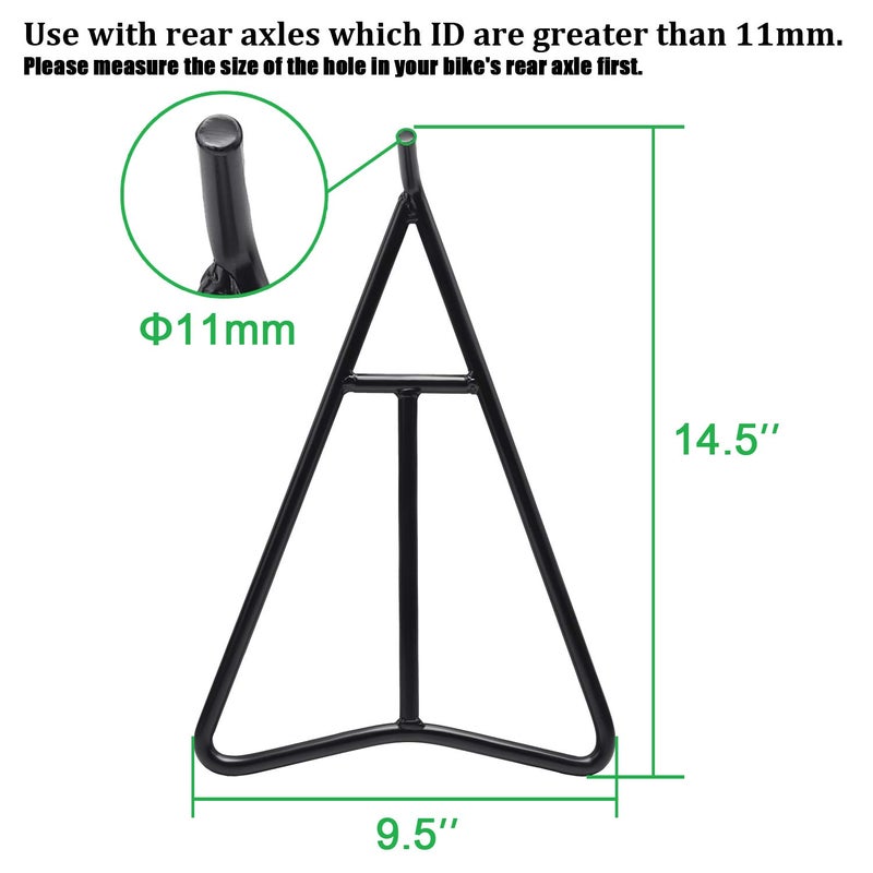 Eapele Triangle Stand for Dirt Bike, Solid Steel Structure Dirt Bike Stand, Universal for 80-500cc Supermoto Motocross Enduro Pit Bike-Black - Image 4