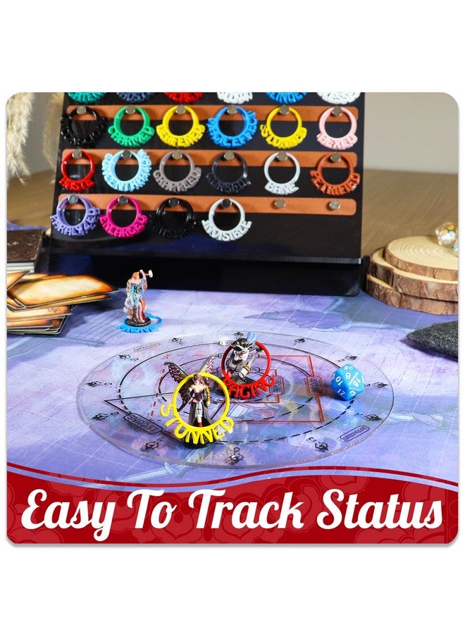 Byhoo Cs Metal Dnd Condition Rings With Holder, Dnd Miniatures Status Rings In 28 Markers, Byhoo Dnd Condition Accessories Gifts For Rpg Tabletop Games - Image 3