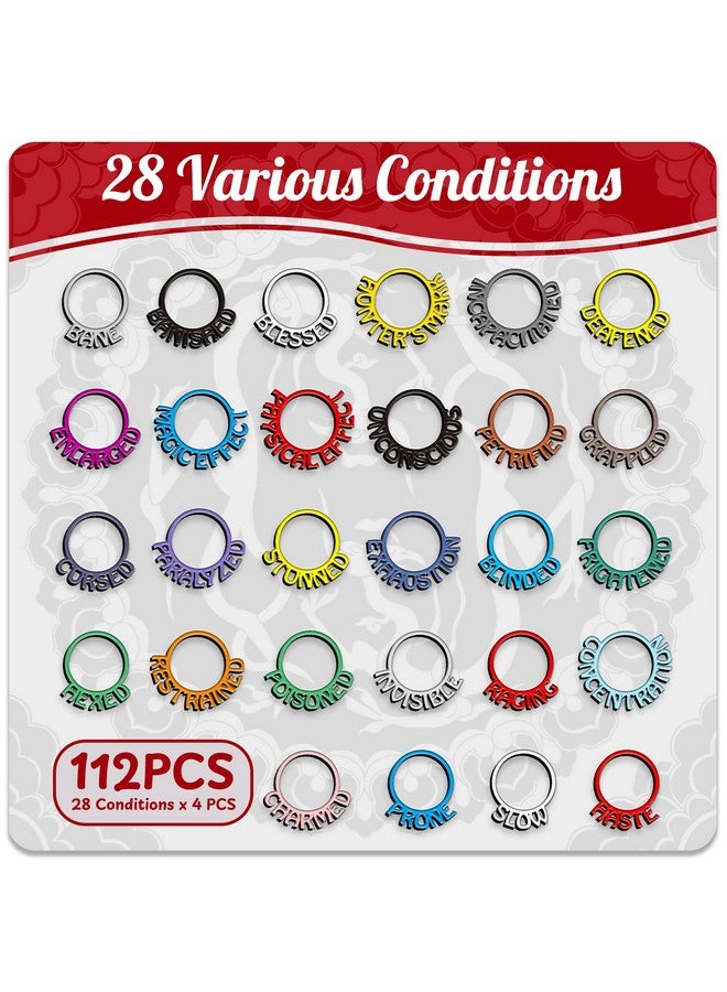 Byhoo Cs Metal Dnd Condition Rings With Holder, Dnd Miniatures Status Rings In 28 Markers, Byhoo Dnd Condition Accessories Gifts For Rpg Tabletop Games - Image 4