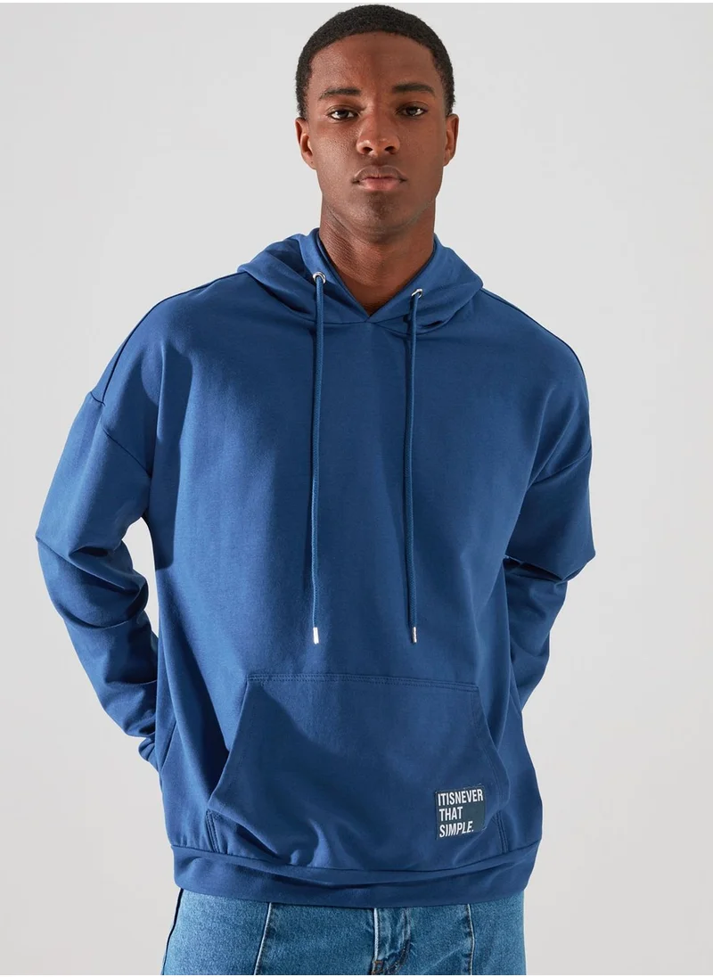 trendyol Slogan Oversize Hoodie