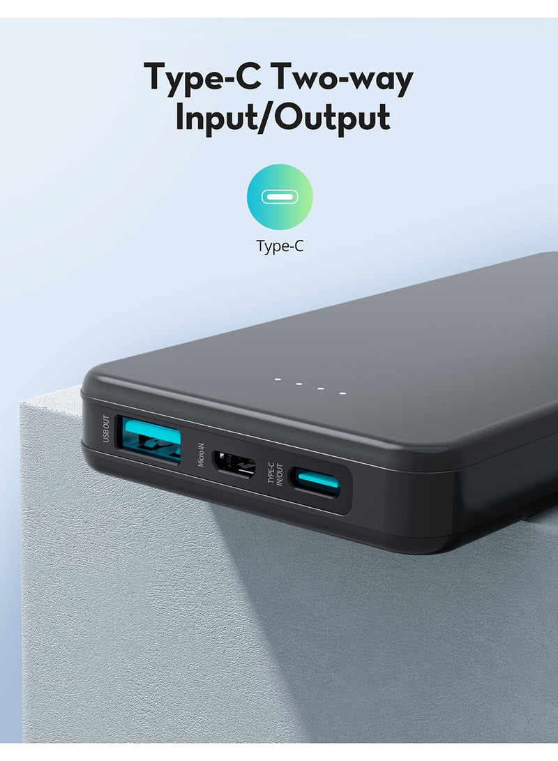 RAVPOWER 10000 mAh PB1215 15W 3 Port Power Bank Black - Image 4