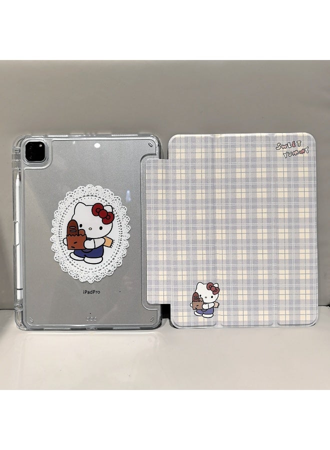 Hello Kitty Themed Protective Case with Pencil Holder for Xiaomi Pad 7 and 7 Pro 11.2-inch Transparent Shell with Cartoon Print Full Protection Stylus Storage - Image 5