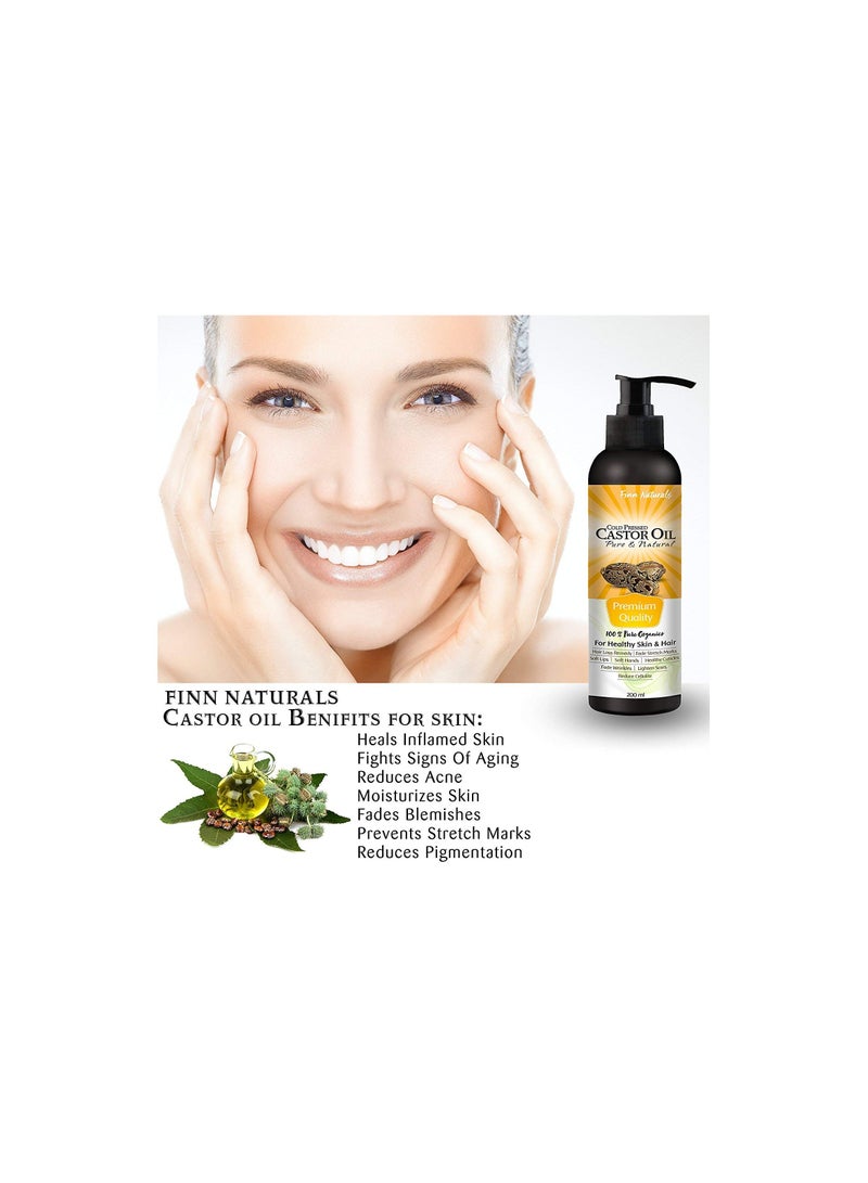 Finn Naturals Organic Castor Oil, 200ml - Image 2