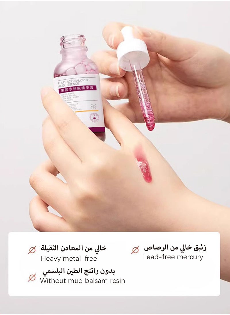 ZHENXIU - Fruit Acid Salicylic Acid Essence, Mild Moisturizing Hydrating Nourishing Anti-Aging Facial Serum for Pure Acne Blackheads Wrinkles, Pore Minimizer Serum 30ml - Image 1