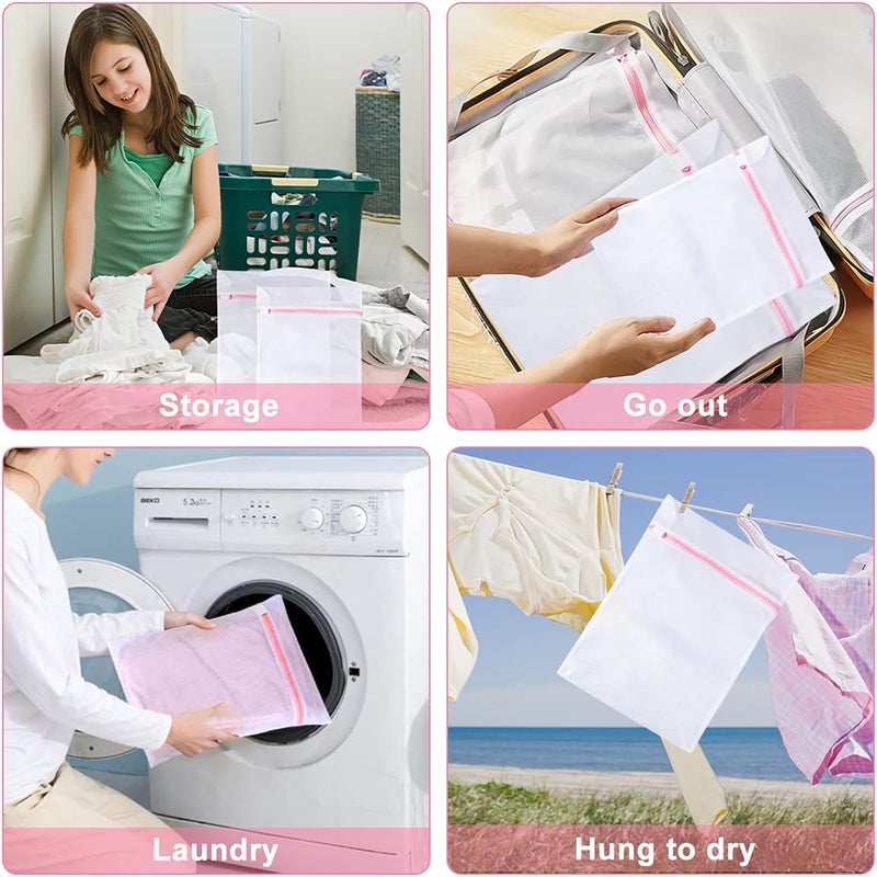 Style Keepers 3 Mesh Laundry Bag for Washing Machine Net Delicates 3 Pcs with Zip Sturdy and Durable Suitable for Travel Pouch lingerie Clothes Travelling Shoe Coats Shirts Sweaters Pants Bras and Baby  - Image 5