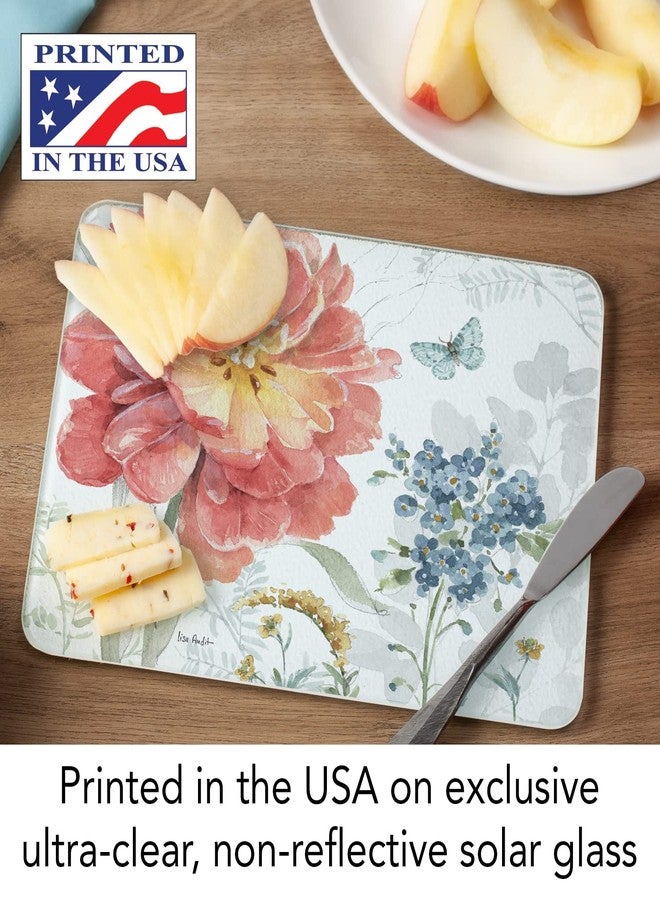 CounterArt Spring Meadow 3mm Tempered Glass Cutting Board 10” x 8” Manufactured in the USA Cheese Board Bar Board - Image 4