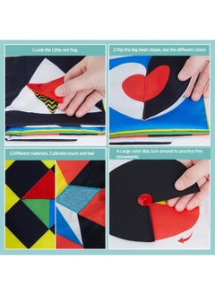 beiens beiens Baby Books Toys, High Contrast Black and White Books Non Toxic Fabric Touch and Feel Crinkle Cloth Books Early Educational Stimulation Toys for Infants Toddlers, Baby Gift Soft Toys Mirror  - Image 1