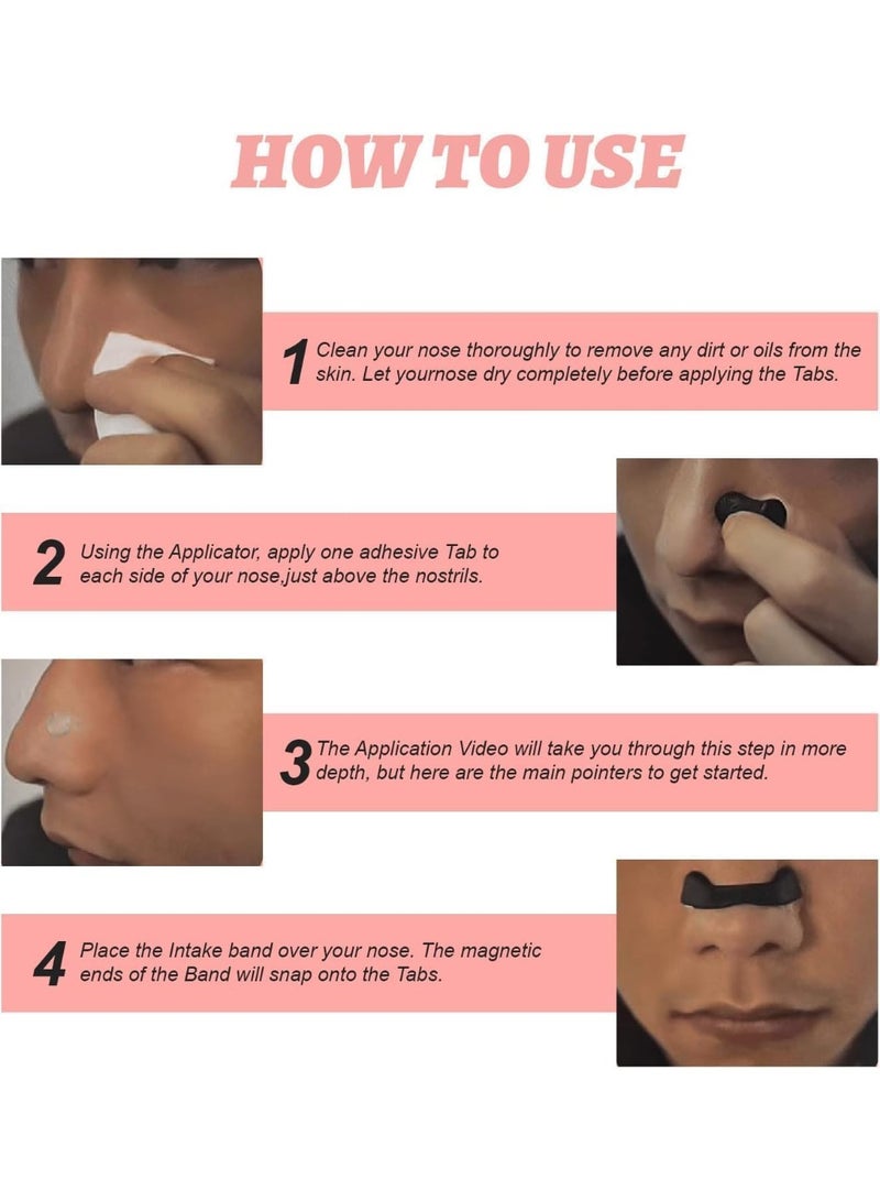 Anti-Snoring Nasal Dilators Nose Clip Set – Magnetic Nasal Breathing Strips for Better Sleep, Sports & Exercise Airflow – Reusable Starter Kit, Black (15 Pack) - Image 3