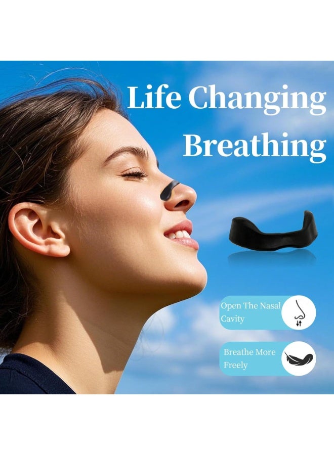 Anti-Snoring Nasal Dilators Nose Clip Set – Magnetic Nasal Breathing Strips for Better Sleep, Sports & Exercise Airflow – Reusable Starter Kit, Black (15 Pack) - Image 5