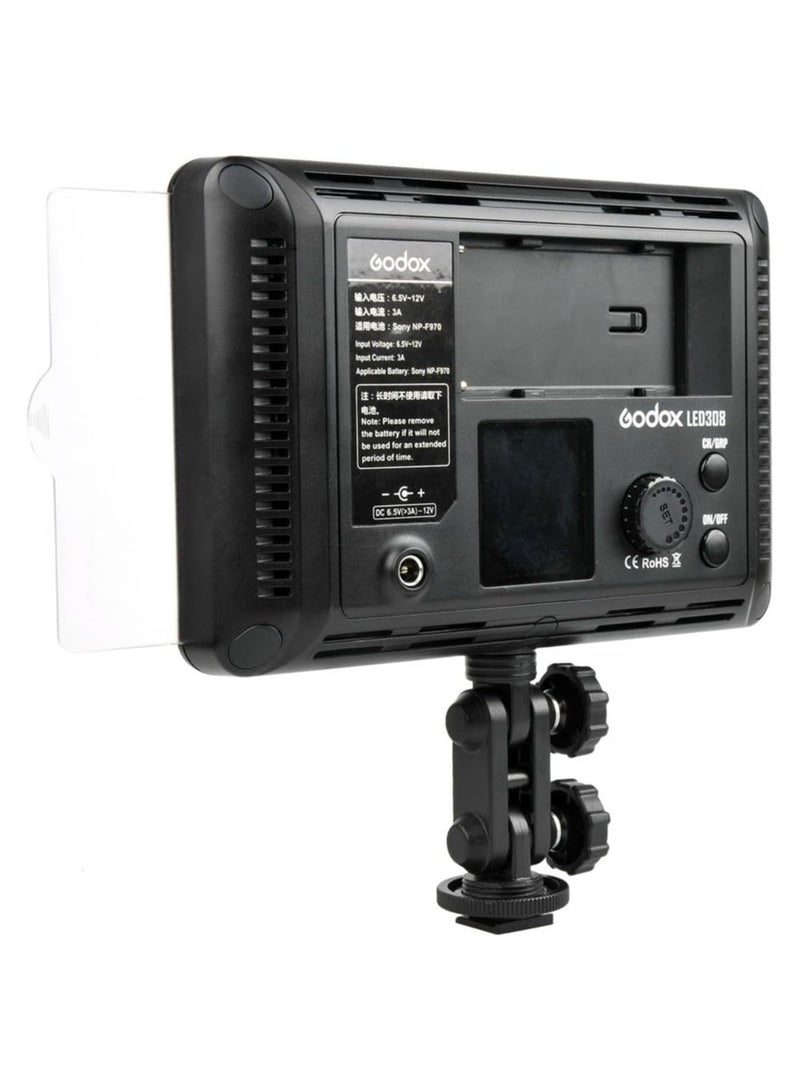 Godox LED308 °C Video Light with Adjustable Color Temperature Remote Control (3300 K to 5600 K)