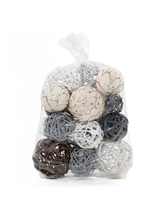 ANDALUCA (Grey) - Decorative Vase Filler Bag with Orbs, Balls (Grey) - Image 3