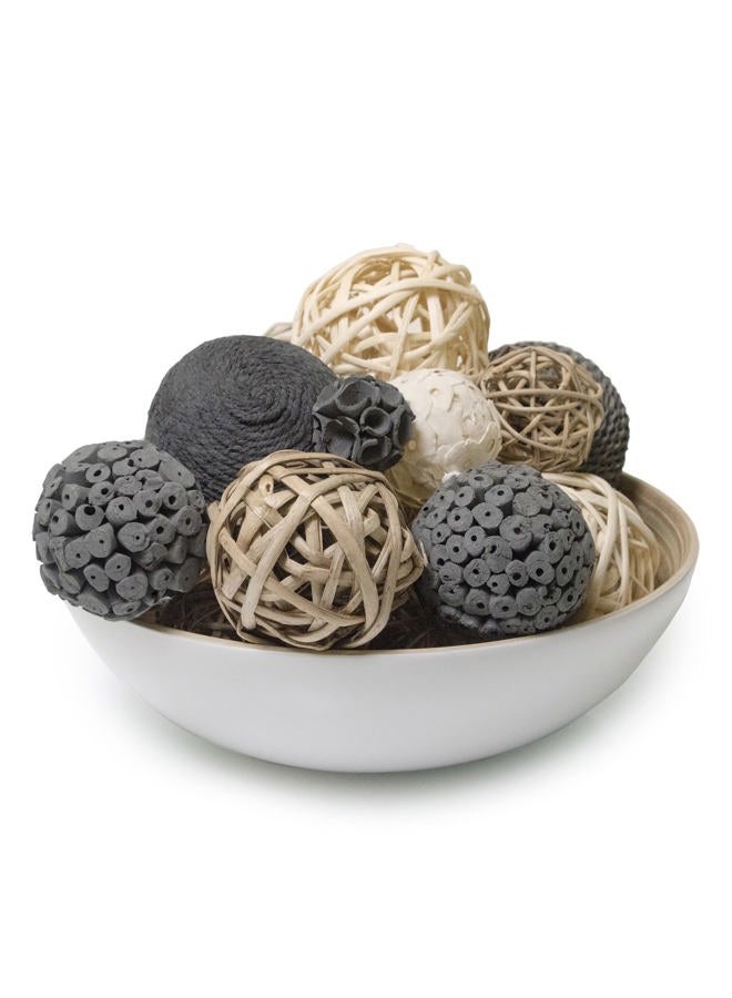ANDALUCA (Grey) - Decorative Vase Filler Bag with Orbs, Balls (Grey) - Image 4