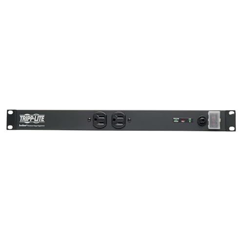 Tripp Lite تركيب Tripp Lite 12 مخرج PDU Isobar واقي من زيادة التيار، 15A، 3840 جول، سلك بطول 15 قدم مع قابس 5-15P، تركيب 1U، ضمان مدى الحياة من الشركة المصنعة وتأمين بقيمة 25,000 دولار (ISOBAR12ULTRA) - Image 5
