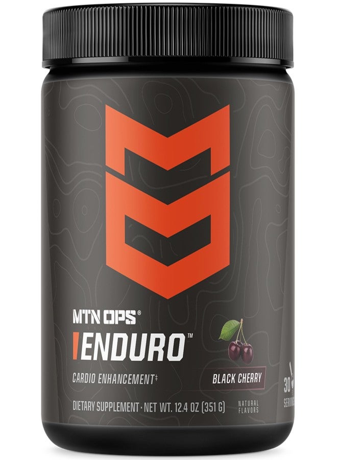 MTN OPS Enduro Nitric Oxide Pre Workout Powder Zero Sugar Stimulant Free Preworkout Caffeine Free with L Arginine L Citrulline Pump Formula 30 Servings Black Cherry - Image 1