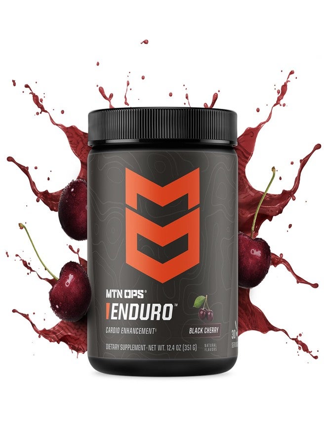 MTN OPS Enduro Nitric Oxide Pre Workout Powder Zero Sugar Stimulant Free Preworkout Caffeine Free with L Arginine L Citrulline Pump Formula 30 Servings Black Cherry - Image 2
