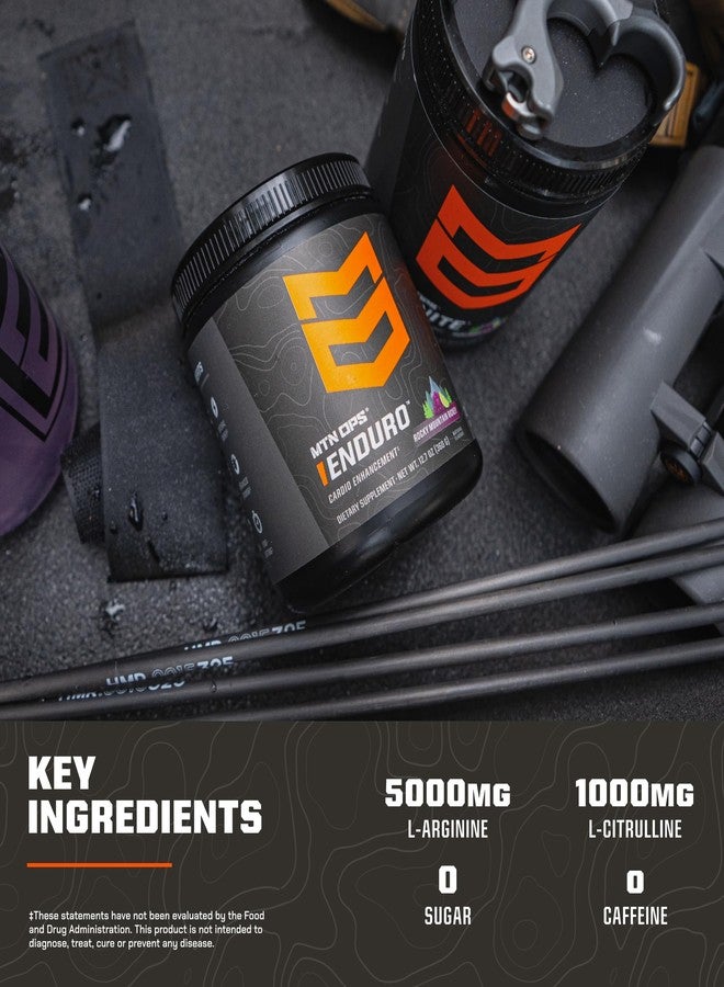 MTN OPS Enduro Nitric Oxide Pre Workout Powder Zero Sugar Stimulant Free Preworkout Caffeine Free with L Arginine L Citrulline Pump Formula 30 Servings Black Cherry - Image 5