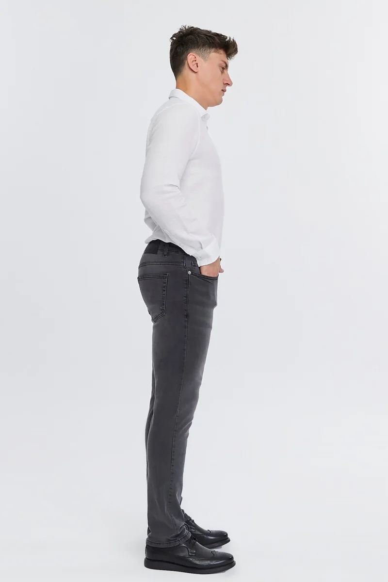 Cedy Denim Men's High Waist Pile Cuffed Jeans Regular Fit Jean C336