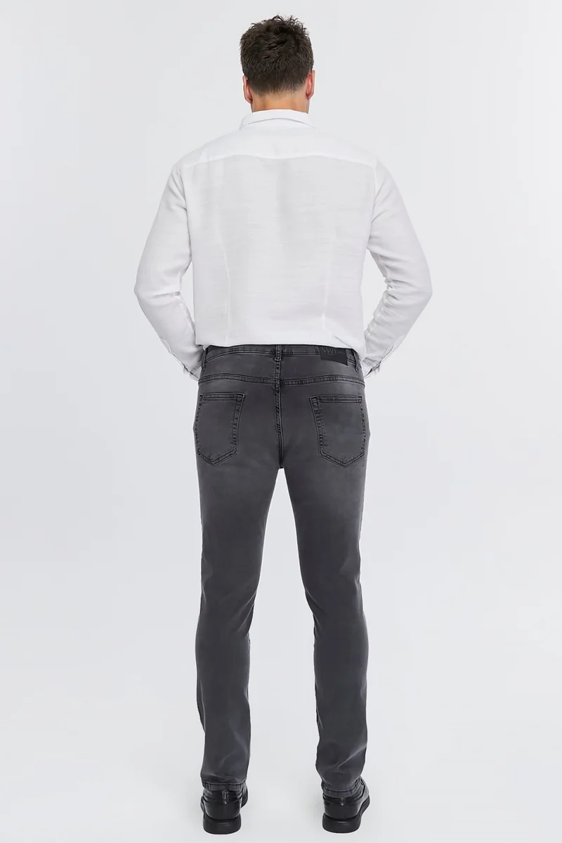 Cedy Denim Men's High Waist Pile Cuffed Jeans Regular Fit Jean C336