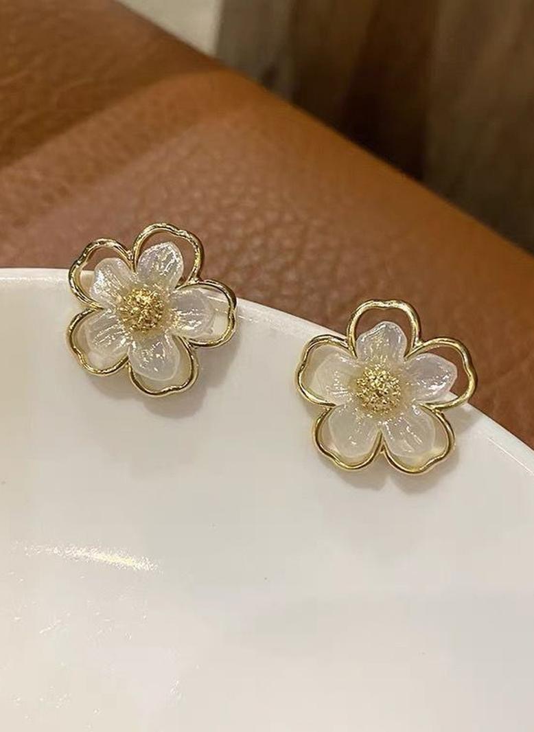 انيق نمط المأدبة زهري حبة مجوهرات ابيض - Image 1