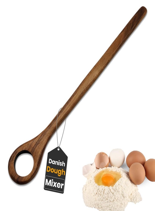 Eggssentials - Natural Wooden Dough Whisk for Sourdough Bread Baking – Danish Dough Whisk, Bread Whisk Mixing Tool for Dough & Batter – Sourdough Tools, Bread Making Supplies - Image 1
