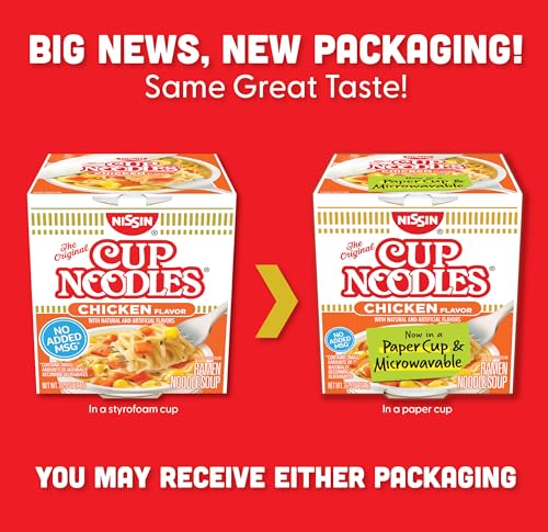 Nissin Cup Noodles Ramen Noodle Soup Chicken Microwaveable Paper Cup 225 Ounce Pack of 12 - Image 5