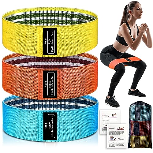RenoJ Resistance Bands, Exercise Workout Bands for Women and Men, Stretch Bands for Booty Legs, Pilates Flexbands - Image 1