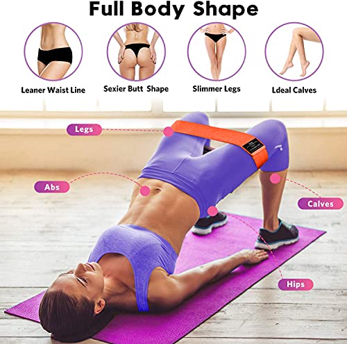 RenoJ Resistance Bands, Exercise Workout Bands for Women and Men, Stretch Bands for Booty Legs, Pilates Flexbands - Image 4