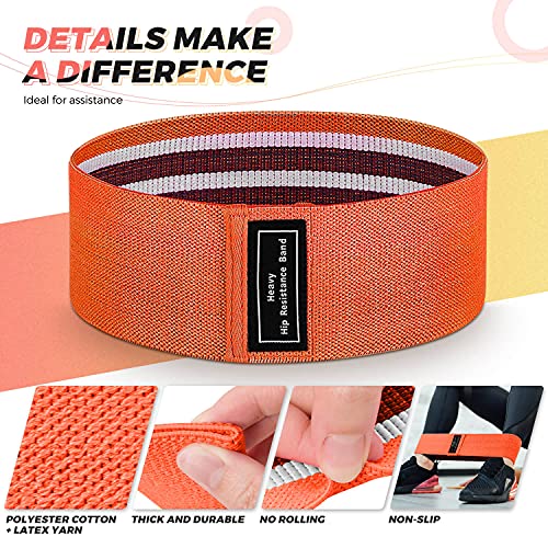 RenoJ Resistance Bands, Exercise Workout Bands for Women and Men, Stretch Bands for Booty Legs, Pilates Flexbands - Image 2