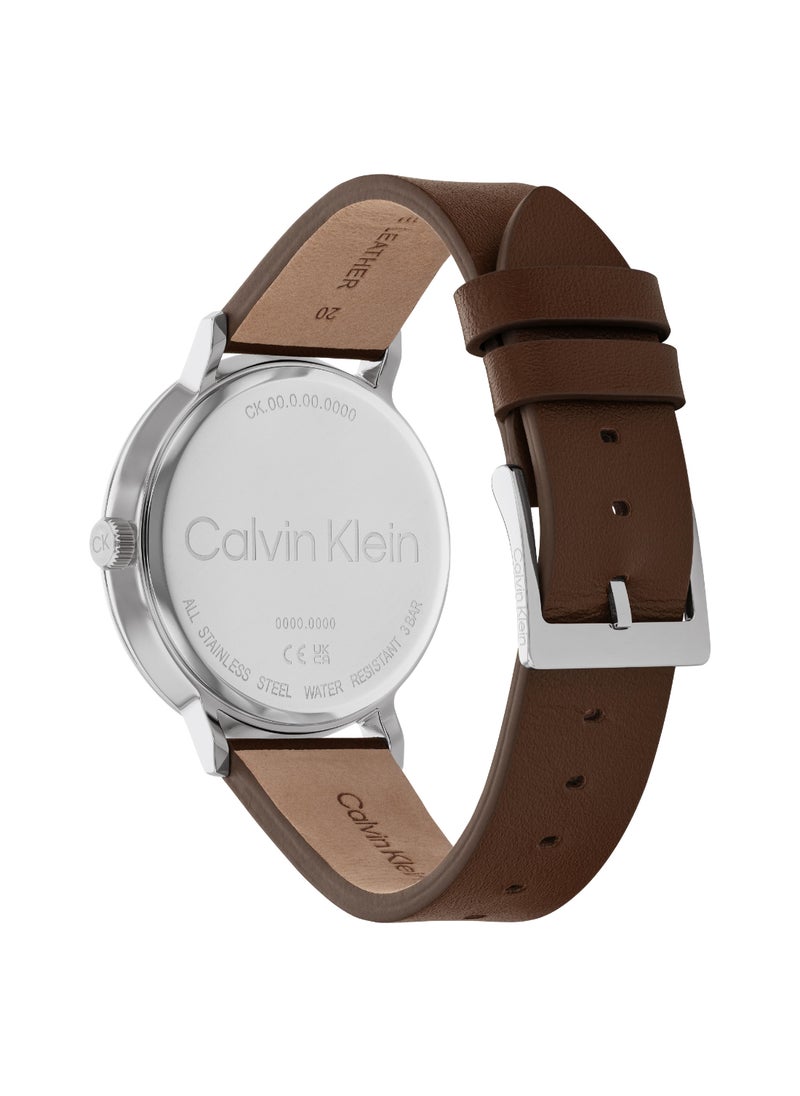 CALVIN KLEIN ساعة رجالية دائرية أنالوج بعلبة خضراء - 25200435  - Image 3