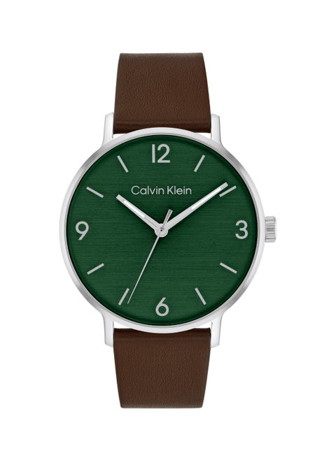 Round Analog Men's Green Case Watch - 25200435