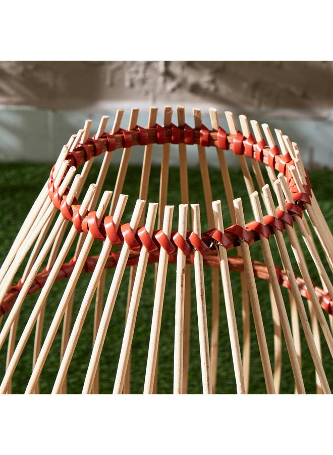 ديكر فانوس من الخيزران والخشب مع زجاج نذري - Image 3