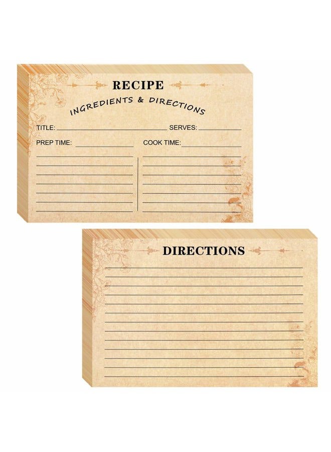 Outus 80 Pack Recipe Cards, 4 x 6 Inch Kraft Double Sided Recipe Cards Cooking Recipe Cards Stock Thick Cardstock Recipe Cards with Lines for Weddings, Bridal Shower, Housewarming Gifts - Image 1